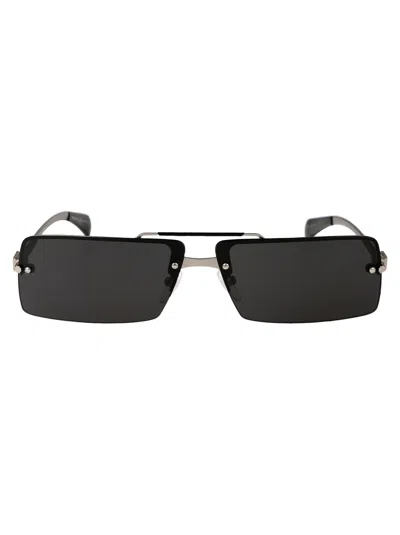 FERRAGAMO FERRAGAMO SILVER METAL SUNGLASSES