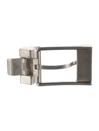 Pre-owned Ferragamo Silver Tone Belt Buckle