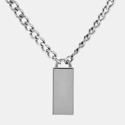 Pre-owned Ferragamo Silver Tone Necklace
