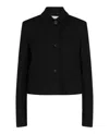 Ferragamo Single-breast Cropped Blazer In Black