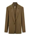 Ferragamo Single Breasted Blazer In Green