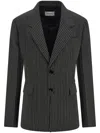 Ferragamo Single-breasted Blazer In Black