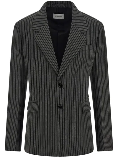 Ferragamo Single-breasted Blazer In Black