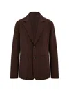 Ferragamo Single Breasted Blazer In Brown
