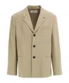 Ferragamo Four-button Single-breasted Blazer In Neutral