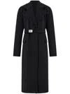Ferragamo Single-breasted Coat In Black