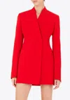 Ferragamo Single-breasted Collarless Blazer