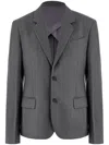Ferragamo Man Single Breasted Tailored Blazer In Grey