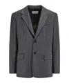 Ferragamo Two-button Single-breasted Blazer In Gray