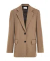 Ferragamo Single-breasted Flap-pocket Blazer In Brown