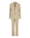 Ferragamo Single-breasted Suit With Notched Lapels And Tailored Structure In Brown