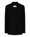 Ferragamo Single-breasted Wool Blazer In Black