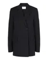 Ferragamo Single-breasted Wool Blazer In Blue