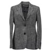 Ferragamo Single-breasted Blazer In Grey Wool In Multi
