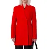 Ferragamo Single-breasted Fitted Wool Blazer In Red