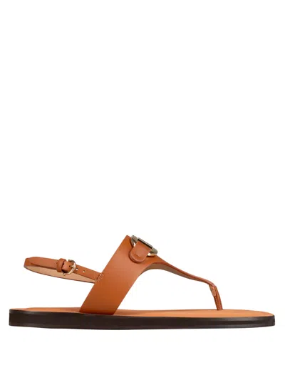 Ferragamo Siriana Flat Thong Sandals In Red