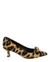 Ferragamo Siwar Leopard Print Kitten Heels In Multi