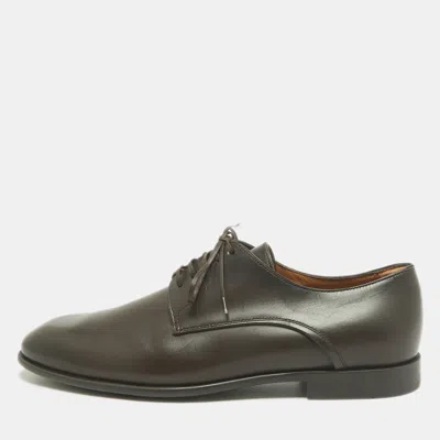 Pre-owned Ferragamo Size 43 Brown Leather Oxfords