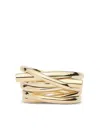 Ferragamo Layered Effect Ring In Gold
