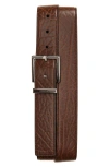 Ferragamo Sized Leather Belt In Brown
