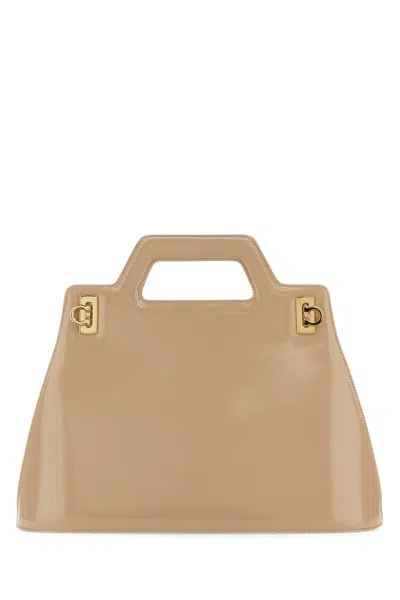 Ferragamo Skin Pink Leather Wanda M Handbag