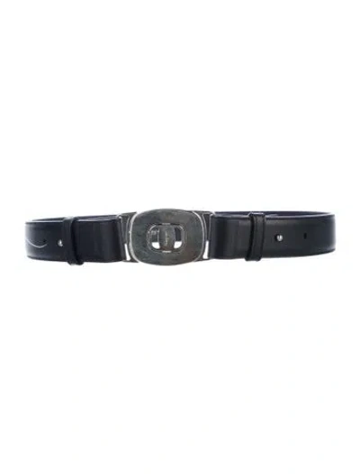 Pre-owned Ferragamo Skinny Leather Belt Kit In Black