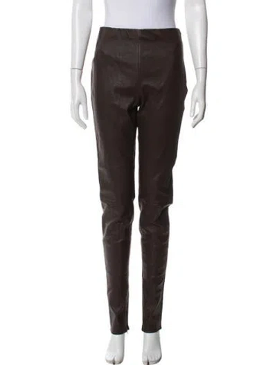 Pre-owned Ferragamo Skinny Leg Pants In Brown