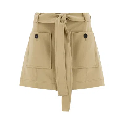 Pre-owned Ferragamo Skirt 'sand / Stone' | Tan | Women's Size 38 In Brown