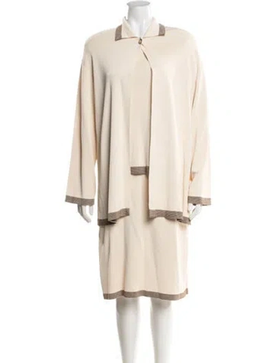Pre-owned Ferragamo Skirt Set In Neutrals