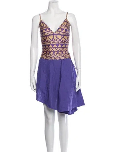 Pre-owned Ferragamo Skirt Set In Purple