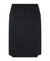 Ferragamo Viscose And Wool Skirt With Double Slit In Black