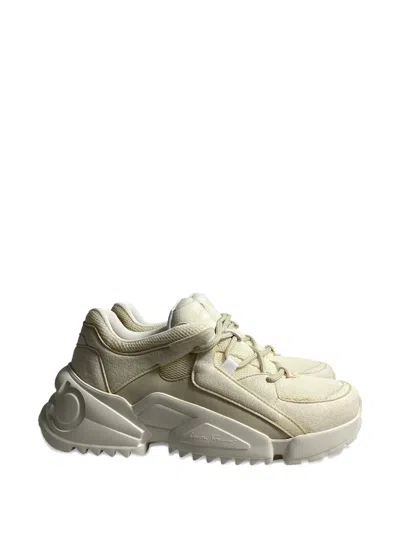 Pre-owned Ferragamo Skylar Lace-up Sneakers In Neutral