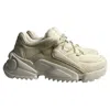 Ferragamo Skylar Sneakers In Cream Mesh And Suede In White