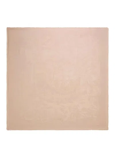Ferragamo Sl Pergamen Silk Jacquard Shawl In Nude & Neutrals