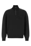 Ferragamo Cashmere Blend Sweater Ribbed Collar Cuffs Hem