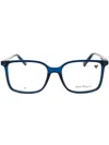 Ferragamo Sleek Rectangular Eyeglasses For Men In Blue