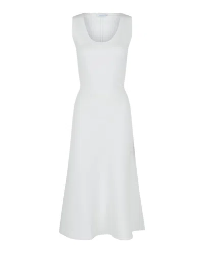 Ferragamo Sleeveless A-line Dress In White