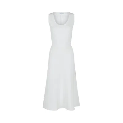 Pre-owned Ferragamo Sleeveless A-line Dress 'white' | Women's Size Xs