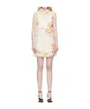 Ferragamo Off-white Blossom Flower Reversible Minidress