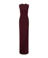 Ferragamo Lurex Long Dress In Brown