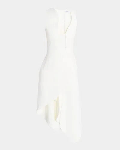 FERRAGAMO SLEEVELESS HIGH-LOW MIDI DRESS