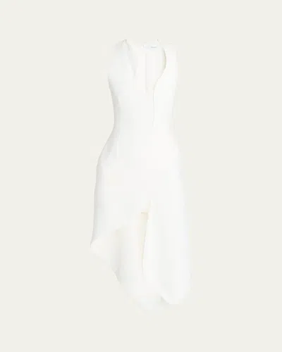 FERRAGAMO SLEEVELESS HIGH-LOW MIDI DRESS