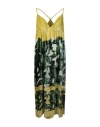 Ferragamo Sleeveless Silk-blend Maxi Dress In Green
