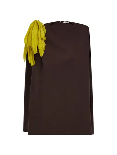 Ferragamo Sleeveless Top In Brown