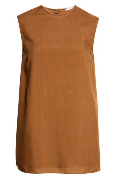 Ferragamo Sleeveless Top In Brown
