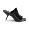 Ferragamo Back Leather Slide Mules In Black