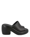 Ferragamo Deva Rubber Platform Mule In Black
