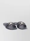Ferragamo Square Lambskin Sandals Gold-tone Hardware