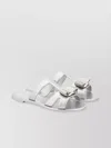 Ferragamo Slide Sandals Gold Plate In White