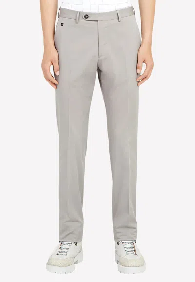 Ferragamo Slim Fit Chino Pants In Gray